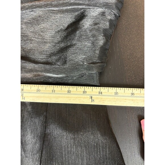 Superdown Lena Mini Dress Black Shiny Medium Adjustable Straps Drape Neck - Picture 8 of 16